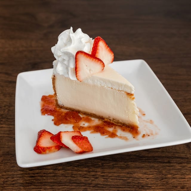 New York Cheesecake with Fresh Strawberry.
